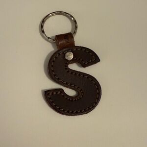 Hide & Drink Thick Leather “S” Letter Keychain